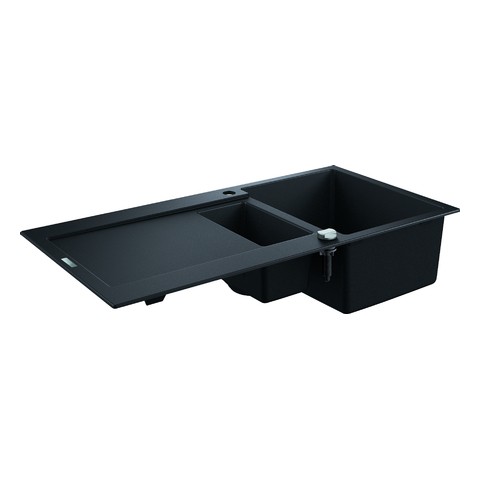 GROHE Kompositspüle K500 31646 1,5Becken 1000x500mm mit ATF re/li granit schwarz 31646AP0
