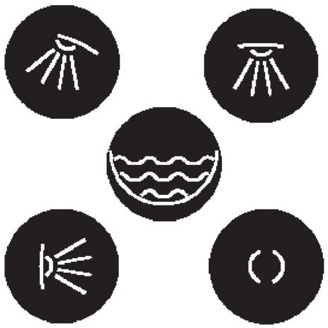 Hansgrohe Klebesymbole weiss 97218450