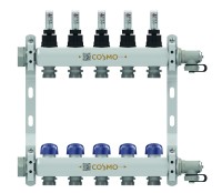COSMO Edelstahlverteiler mit DMA für 8 Heizkreise