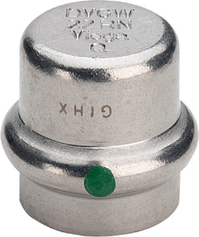 Viega Verschlusskappe mit SC Sanpress Inox 2356 in 15mm Edelstahl 452858