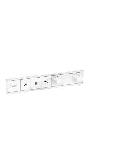 Hansgrohe Thermostat Unterputz RainSelect Fertigset 3 Verbraucher mattweiss 15381700