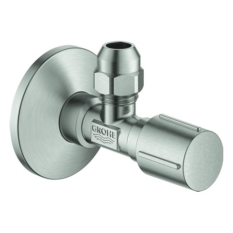 GROHE Eckventil 22039 1/2x3/8'''' Rosette Metallgriff selbstdichtend supersteel 22039DC0