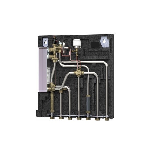 Danfoss Wohnungsstation Evoflat FSS 2 E HT-Heizung, 49kW, Dämmhaube, Zirku 145B0970