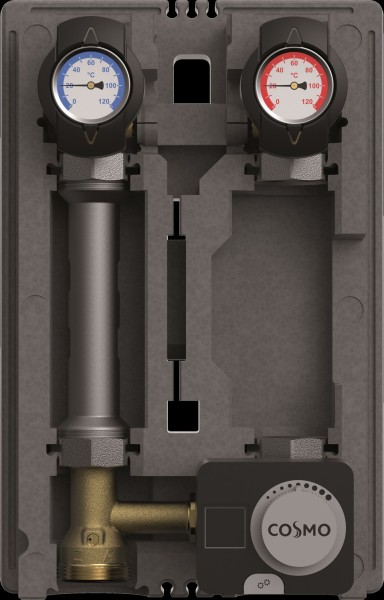 COSMO 2.0 Pumpengruppe DN 25 mit Mischer und witterungsgeführtem Stellmotorregler