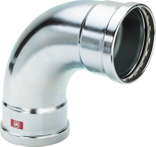 Viega Bogen 90 Grad mit SC Prestabo 1116XL in 88,9mm Stahl verzinkt 597580