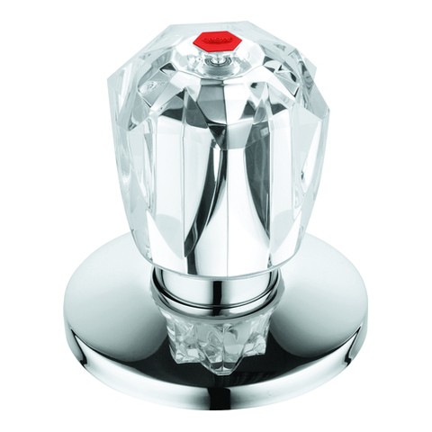 GROHE Oberteil 11545 3/4" für UP-Ventile Brillant Griff Markierung rot chrom 11545000