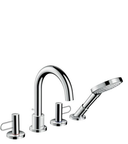 Hansgrohe 4-Loch Wannenarmatur Axor Uno F-Set Bügelgriff chrom Wannenrandmontage 38445000