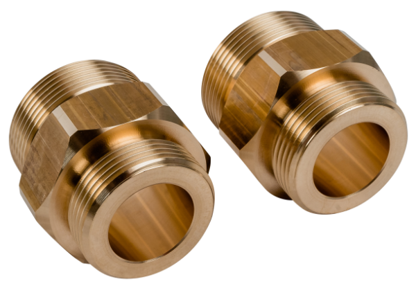 Wolf Doppelnippel G 1 1/4" - G 1 1/2" Satz a 2 Stück 9147599