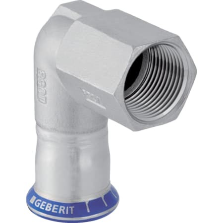Geberit Mapress Edelstahl Übergangswinkel 90Gr mit IG (LABS-frei) d35-Rp1 1/4 83807