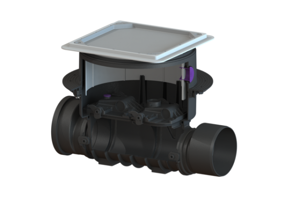 KESSEL Reinigungsrohr Controlfix DN 200, Bodenplatte, befliesbar 80200X