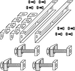 Wolf Befestigungsset Stahlträger geneigt mit Neigungsausgleich für TLH/LH 40 6500788