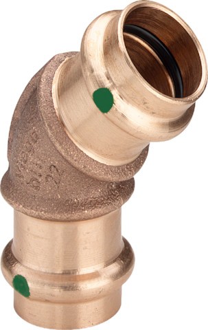 Viega Bogen 45 Grad mit SC Sanpress 2226 in 42mm Rotguss 128531
