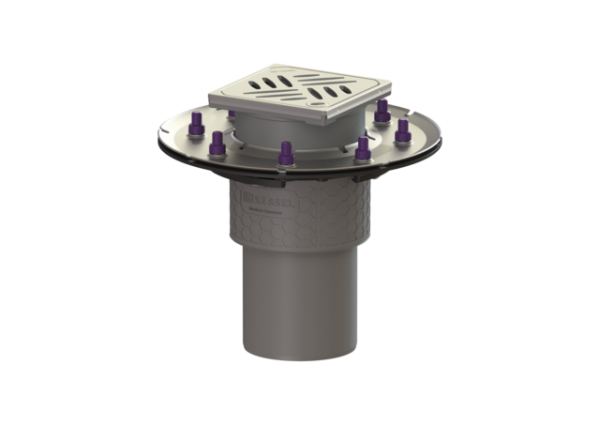 KESSEL Objektablauf Practicus Pressfl. DN100 senkr., Designrost Kessel 45219.63