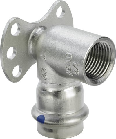 Viega Wandscheibe mit SC Sanpress Inox 2325.5LF in LABS-frei in 18mm x Rp1/2 667078
