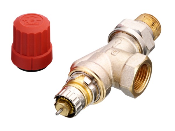 Danfoss Ventilgehäuse RA-N 15 R 1/2, UK (Axial), matt vernickelt 013G0153