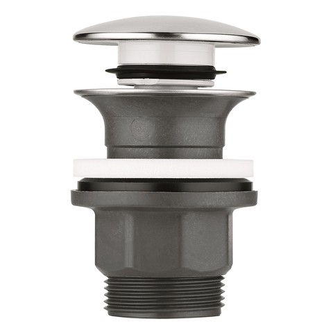 GROHE Druckstopfen-Ablaufgarnitur 40824 Stopfen herausnehm-/verschließbar chrom 40824000