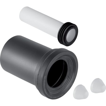 Geberit Anschlussset für Wand-WC, L 18,5cm mit Deckkappen d90 d1=45 152.426.11.1