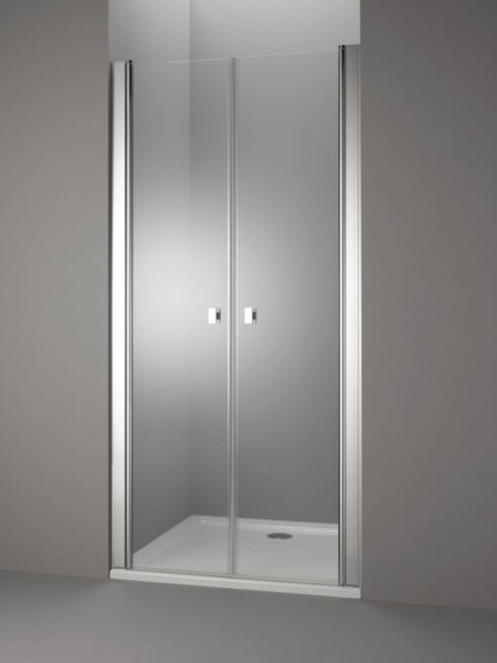 Pendeltürhälfte clivia 500x2000mm o.Festfeld silber matt Echtglas VIGOUR