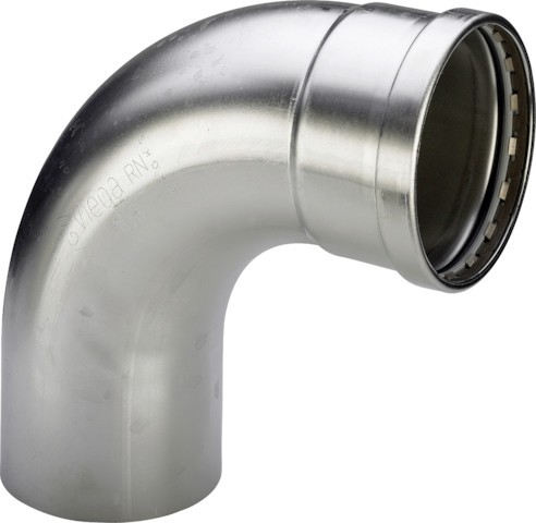 Viega Bogen 90 Grad mit SC Sanpress Inox 2316.1XLLF in LABS-frei in 64,0mm 664862