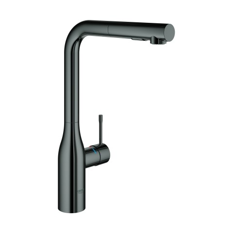 GROHE EH-Spültischbatterie Essence 30504 ausziehbare Spülbrause hard graphite 30504A00