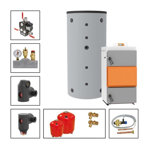 Solarbayer Holzvergaserset HVS E 40-1A Variante A (1x SLS-2200) 310305002