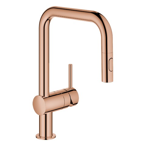 GROHE EH-Spültischbatterie Minta 32322_2 U-Auslauf Spülbrause warm sunset 32322DA2