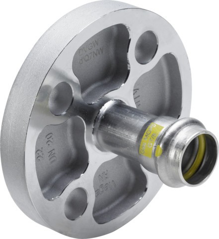 Viega Flanschübergang Sanpress Inox G 0259 in 42mm x DN40 Edelstahl 735807