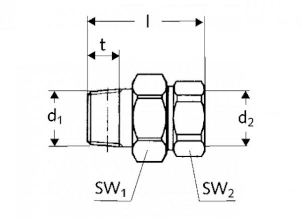 SCHELL Heizkörperverschr., Durchgang 10bar, 1 1/4", messing 141040099