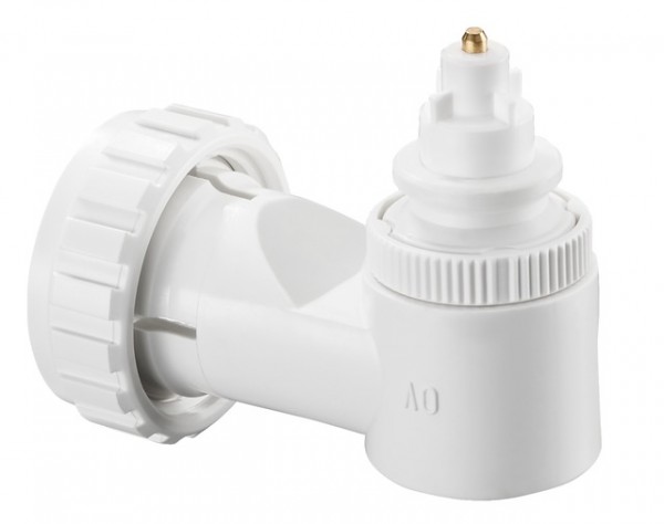 OVENTROP-Winkeladapter für Ventil-HK beiderseits Klemmverbindung, weiß 1011452