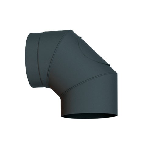 Rauchrohrbogen 160, drehbar, 90 Grad mit Tür 530010400