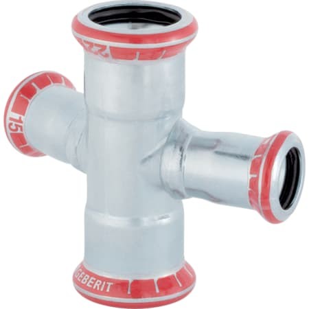 Geberit Mapress C-Stahl Kreuzstück 30Gr d18-15 verzinkt 21404