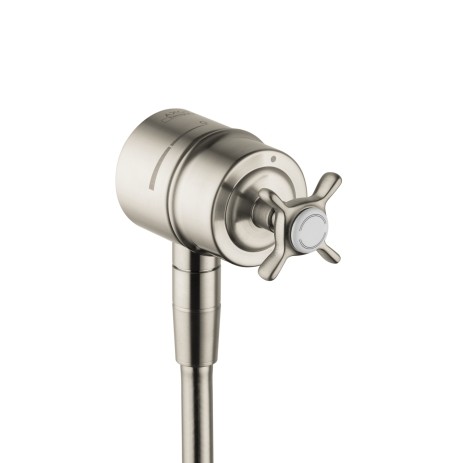 Hansgrohe Wandabsperrventil Axor Montreux Fixfit Stop m.Kreuzgriff brushed nickel 16882820