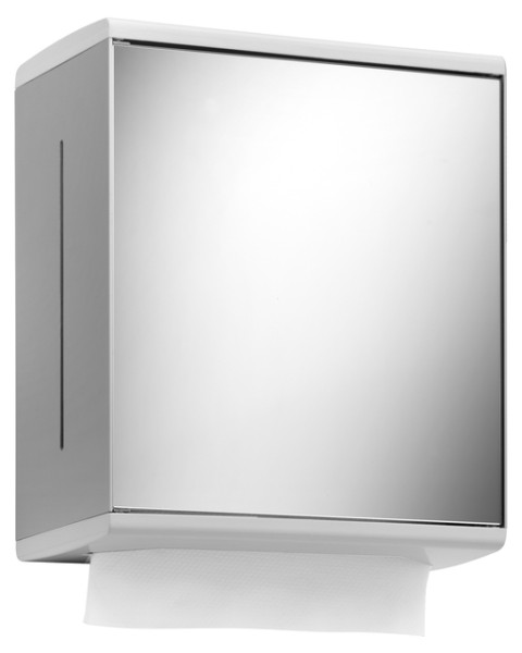 Keuco Papiertuchspender Collection Moll 12785, Spiegeltür/ Anschlag links, weiß 12785010100