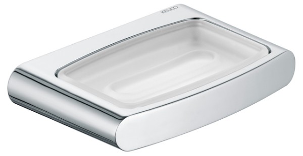 Keuco Seifenablage Elegance 11655, mit Echtkristall-Schale matt, verchromt 11655019000