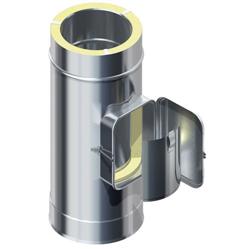 Außenkamin Reinigungsstück 200/0,5mm, mit eckiger Reinigungstür 530050401