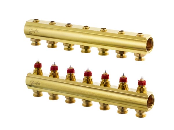 Danfoss FBH-Verteiler FHF-7 7 Kreise, ohne Durchflussanzeige 088U0507