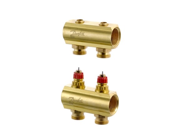 Danfoss FBH-Verteiler FHF-2 2 Kreise, ohne Durchflussanzeige 088U0502