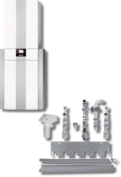Wolf Paket Brennwertzentr. CGS-2-20/160L Regelung BM-2, Set vormontiert, Aufputz 8615015F01