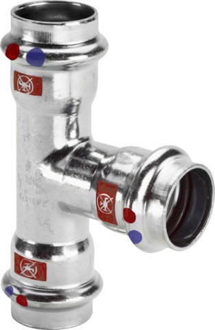 Viega T-Stück mit SC Prestabo 1118LF in LABS-frei in 54x35x54mm 716738