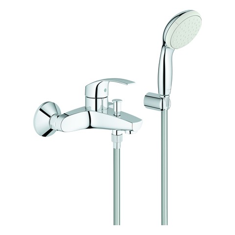 GROHE EH-Wannenbatterie Eurosmart 33302_2 mit Wandhalterset chrom 3330220A