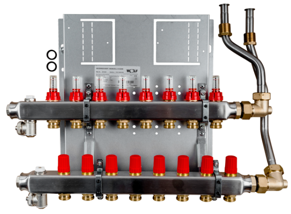 Wolf Heizkreisverteiler manuell CUC-B 8 Heizkreise, mit Durchflussmesser 2072437