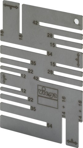 Viega Markierschablone 2494 in 12-54mm aus Edelstahl 625085
