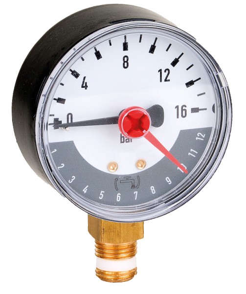 Resideo Manometer M78M-MR zu Filter F78TS, R 1/4, Teilung 0-16bar