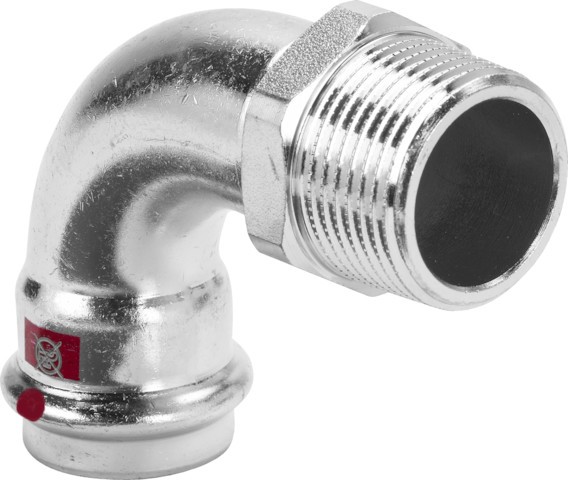 Viega Bogen 90 Grad mit SC Prestabo 1114 in 54mm x R2 Stahl verzinkt 558475