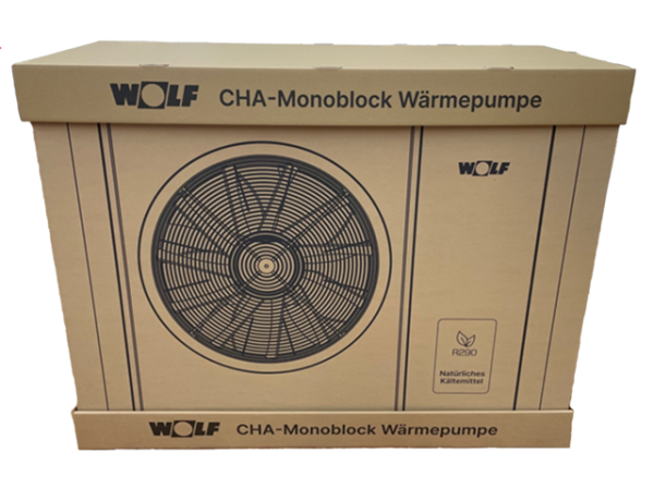 Wolf Dummy Karton Wärmepumpe CHA-07/10 mit Deckel u Boden 4802037