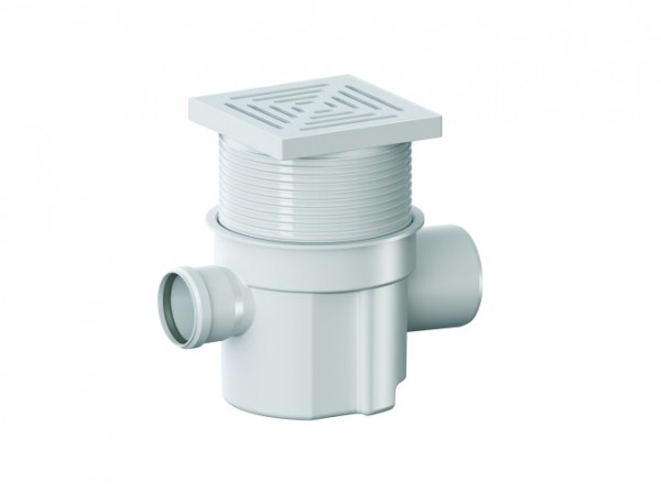 DALLMER Rückstau-Kellerablauf DallSafe 200/1 K, DN 100, 200 x 200 mm