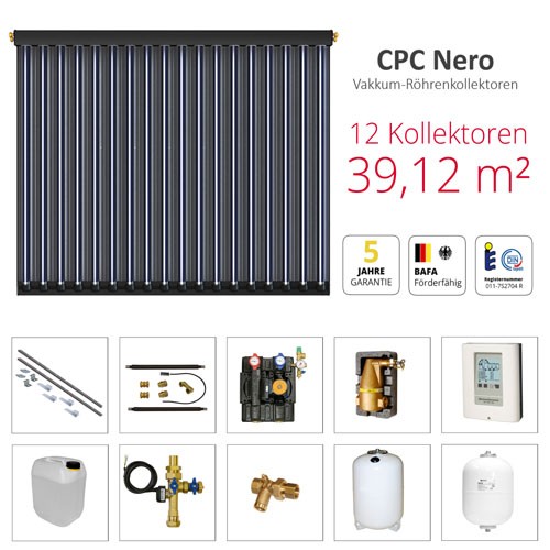 Solarbayer CPC NERO Solarpaket 12 - B Gesamtfläche Brutto: 39,12 m2 410112101