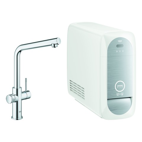GROHE Starter-Kit GROHE Blue Home 31454 mit EH-Spültischbatterie L-Auslauf chrom 31454000
