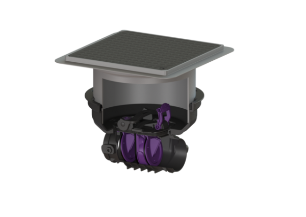 KESSEL Grundkörper Staufix DN90 100, Typ 2, schwarz, Bodenplatte 730000.10S