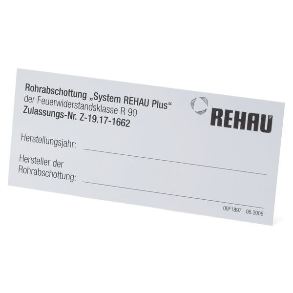 Rehau Schild für Brandschutzband 11210721001